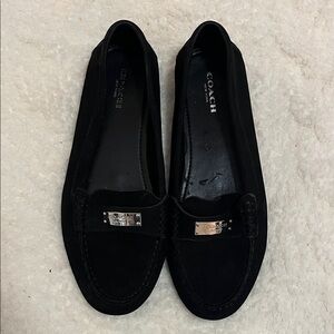 Coach Women's Black Suede Loafers